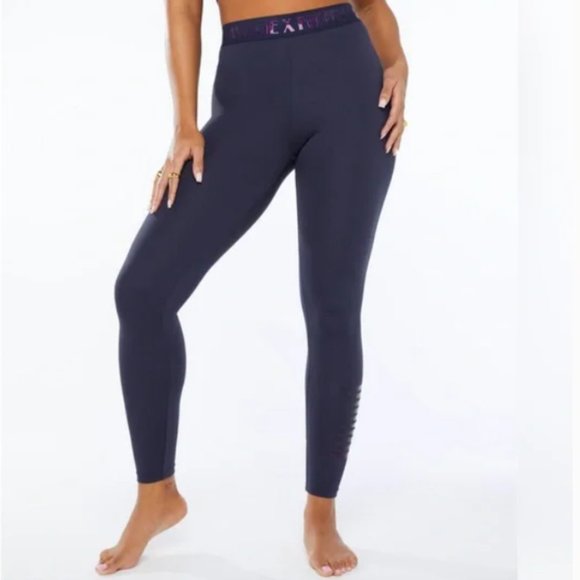 Savage X Fenty Leggings with logo waist band color purple blue size medium - Picture 1 of 11